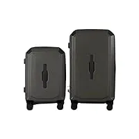 bkekm bagages cabine ensemble de 2 valises à serrure à combinaison, valise à bagages pratique et élégante, chariot à réglage multi-niveaux poids léger