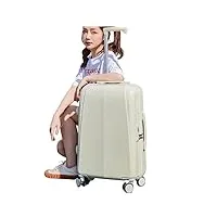 bagages cabine bagage élégant 20 pouces, chariot étanche, valise rigide, valise de transport, roues pivotantes à 360 ° poids léger