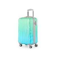 suitline - bagages à main valise trolley avion, design dégradé de couleur, polycarbonate brillant, 55 cm, 34 liter, northern lights
