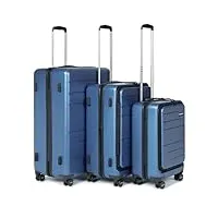 set de 3 bagages - bagages bleu mer