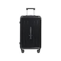 bagage valise de voyage bagages pour femmes valises avec porte-gobelet usb spinner roues bagages rigides avec serrure bagage cabine bagages à roulettes (color : black, size : 24in)