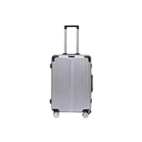 bkekm bagages cabine valise de luxe 20/24 pouces, valises en pc (polycarbonate), bagage à roulettes résistant aux rayures, bagage étanche poids léger