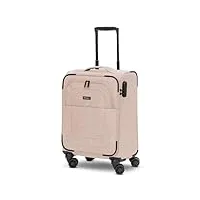 redolz cabin valise cabine à coque souple | trolley léger à 4 roulettes doubles pour femmes & hommes 37 x 23 x 55 cm (essentials 12)