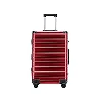 valise cabine bagage valises de voyage valise classique de couleur vive de cadre en aluminium avec la serrure de tsa aucune tirette avec des roues silencieuses de fileur (color : f, size : 24")