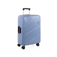 jaslen - valise moyenne - valise soute avion rigide 4 roulettes - valise de voyage résistante en polypropylène - valise ultra légère avec verrouillage tsa/cadenas à combinaison, bleu