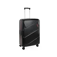 jaslen - valise grande taille rigide 4 roulettes - résistante valise grande taille xxl légère - valise soute avion de voyage résistante en matériau pp. combinaison tsa, noir