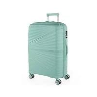 jaslen - valise moyenne - valise soute avion rigide 4 roulettes - valise de voyage résistante en polypropylène - valise ultra légère avec verrouillage tsa/cadenas à combinaison, menthe