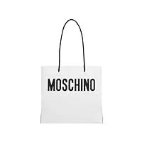 moschino femme logo cabas white - black