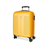 roll road india valise cabine rose 40 x 55 x 20 cm rigide abs fermeture tsa 44l 2,52 kg 4 roues doubles bagage main, rose, valise cabine