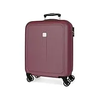 roll road cambodge valise de cabine rouge 40 x 55 x 20 cm rigide abs fermeture à combinaison latérale 37 l 2,56 kg 4 roues doubles bagage main, rouge, valise cabine