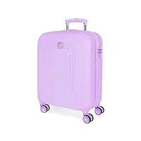 movom riga valise de cabine violette 40 x 55 x 20 cm rigide abs fermeture tsa 37l 2,46 kg 4 roues doubles bagage main, violet, valise cabine