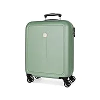 roll road cambodge valise de cabine verte 40 x 55 x 20 cm rigide abs fermeture à combinaison latérale 37 l 2,56 kg 4 roues doubles bagage main, vert, valise cabine