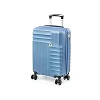 pierre cardin soleil valise – bagage de voyage rigide avec 8 roulettes pivotantes à 360 degrés | serrures tsa et poignée télescopique, bleu élémentaire, s, valise