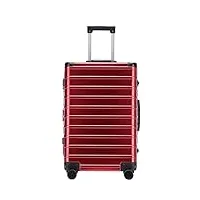 bagage valise de voyage valise classique À cadre en aluminium avec serrure tsa sans fermeture Éclair avec roues silencieuses bagage cabine bagages à roulettes (color : b, size : 24")