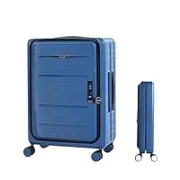 bagage valise de voyage valises pliables, chariot réglable, bagage À main, valise portable ouverte avant bagage cabine bagages à roulettes (color : d, size : 24 inch)