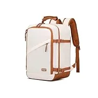 kono sac de cabine 40 x 20 x 25 cm pour ryanair sac à dos de voyage cabine taille 20 l, beige/marron