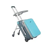 pasprt valise portable valises assises petit bagage de marche pour bébé anti-stress et résistant à l'usure bagage à main valise portable (blue standard)