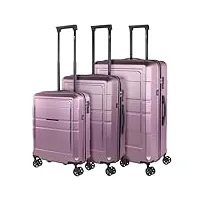 jaslen - valises. lot de valise rigides 4 roulettes - valise grande taille, valise soute avion, bagages pour voyages.ensemble valise voyage. verrouillage à combinaison, violet