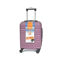 kinston valise cabine rose 4 roues détachables - bagage à main léger et durable, taille lowcost, roues pivotantes amovibles