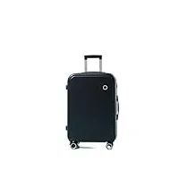 aqqwwer ensemble bagages carry on luggage,travel suitcase on wheels,luggage set,girl women trolley luggage bag,rolling luggage case (color : black, size : 22")