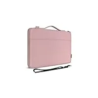 aqqwwer sac pour ordinateur portable sac d'ordinateur portable étanche multi-usage avec sac d'ordinateur portable à bandoulière (color : pink)