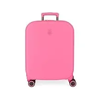 enso annie valise cabine rose 40 x 55 x 20 cm rigide abs fermeture tsa intégrée 37l 3,22 kg 4 roues doubles bagage main, rose, valise cabine