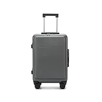 yxhyydp valise rigide de 61 cm, bagage à main, léger et durable, serrure tsa, roues pivotantes, pour loisirs/affaires (gris foncé), gris foncé