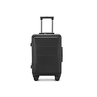yxhyydp valise rigide de 61 cm, bagage à main, léger et durable, serrure tsa, roues pivotantes, pour loisirs/affaires (noir), noir