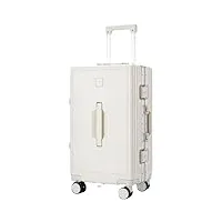 nespiq travelite valise bagage sans fermeture Éclair avec cadre en aluminium, valise légère À coque rigide avec roulettes travelite valise cabine (color : b, size : 22")