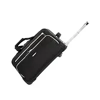 dxzenbo valise cabine légère, bagage à main à 2 roues, valise souple, sac de voyage à roulettes, double confort