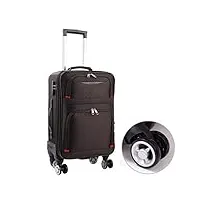 dxzenbo valise de cabine bagage à main valises sac de voyage poids léger ryanair approuvé valise à main chariot roues rotatives à 360 degrés double le confort