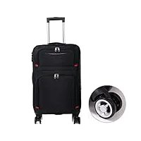 dxzenbo valise de cabine bagage à main valises sac de voyage poids léger ryanair approuvé valise à main chariot roues rotatives à 360 degrés double le confort