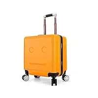 practical luggage suitcases with wheels carry on luggage adjustable trolley suitcase for travel business trip boarding luggage easy to move (yellow)