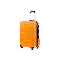 lot de 3 valises de voyage à roulettes légères orange 61 cm, orange, 24" (61 cm)