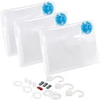 valises, rangements et supports dj generique sacs de rangement sous vide avec crochet de cintre (x3) - 70 x 140 cm