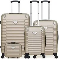set de 4 valises et plus lpb - set de 4 abs giulia-c 4 roues - beige