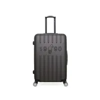 valise gentleman farmer - valise grand format abs archie 4 roues 75 cm - gris fonce