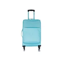 valise lpb - valise grand format polyester anais 4 roues 69 cm - bleu ciel