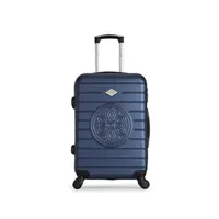 valise gerard pasquier - valise grand format abs mimosa-a 4 roulettes 70 cm - marine