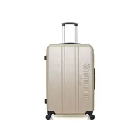 valise sinéquanone sinequanone - valise grand format abs olympe 4 roues 75 cm - beige
