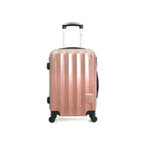 valise lpb - valise cabine abs/pc alison 4 roues 55 cm - rose dore