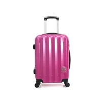 valise lpb - valise cabine abs/pc alison 4 roues 55 cm - fuchsia