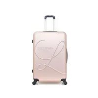 valise lollipops - valise grand format abs glaieul 4 roues 75 cm - rose dore