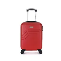 valise american travel - valise cabine abs queens-e 4 roues 50 cm - bordeaux