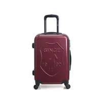 valise gentleman farmer - valise cabine abs/pc darcy 4 roues 55 cm - bordeaux