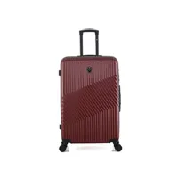 valise gentleman farmer - valise grand format abs/pc peter 4 roues 75 cm - bordeaux