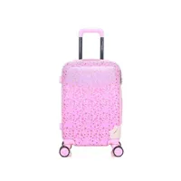 valise lollipops - valise cabine abs/pc coquelicot 4 roues 55 cm - rose