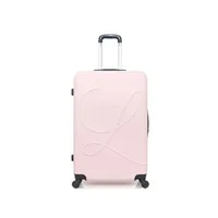 valise lollipops - valise grand format abs glaieul 4 roues 75 cm - rose