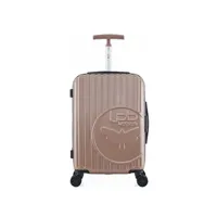 valise lpb - valise cabine abs/pc romane 4 roues 55 cm - rose dore