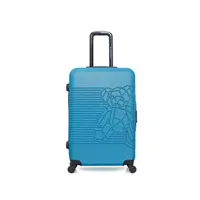 valise lulu castagnette valise grand format rigide 75cm lulu bear cube-a - bleu